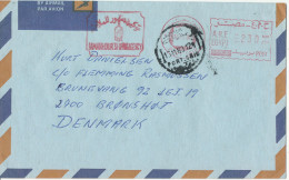 Egypt Air Mail Cover With Meter Cancel 16-11-1983 Sent To Denmark - Aéreo