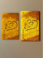 Mint Singapore Telecom GPT Singtel Phonecard, ZODIAC YEAR OF THE RAT, Set Of 1 Mint Card With Folder - Singapour