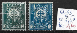 IRLANDE 62-63 * Côte 6.50 € - Nuevos