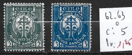 IRLANDE 62-63 Oblitérés Côte 5 € - Used Stamps