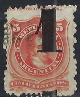 ARGENTINE Ca.1877:  Le Y&T 29,  Obl. , VAR. "Inscriptions Dans La Marge N" - Used Stamps