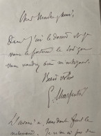 CHARPENTIER (Gustave) - 1 Correspondance - 1926 - Français - Excellent -  Lettre Autographe Signée (ALS) - Chanteurs & Musiciens