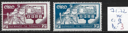 IRLANDE 71-72 ** Côte 9 € - Unused Stamps