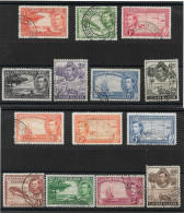 CAYMAN ISLANDS 1938 - 1948 SET SG 115/126a FINE USED Cat £50 - Cayman Islands