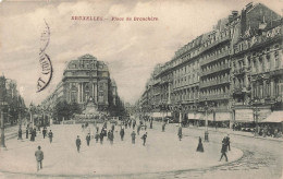 BELGIQUE - Bruxelles - Place De Brouckères - Animé - Carte Postale Ancienne - Marktpleinen, Pleinen