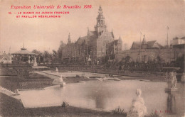 BELGIQUE - Exposition De Bruxelles 1910 -Le Bassin Du Jardin Français Et Pavillon Néerlandais - Carte Postale Ancienne - Mostre Universali