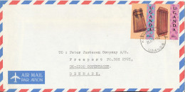 Uganda Air Mail Cover Sent To Denmark 25-4-1995 - Ouganda (1962-...)