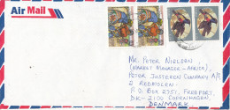 Zambia Air Mail Cover Sent To Denmark Topic Stamps - Zambie (1965-...)