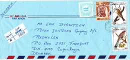 Bahrain Air Mail Cover Sent To Denmark 29-4-1995 Topic Stamps BIRDS - Bahrain (1965-...)