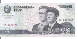 COREE DU NORD 5 WON 2002 UNC P CS9 - Corée Du Nord
