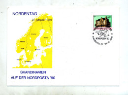 Lettre Cachet Hambourg Nordposta Theme Oiseau - Storia Postale