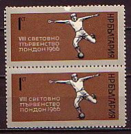 BULGARIA - 1966 - World Foot.Cup London'66 - Mi 1633 Paire MNH - 1966 – England