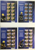 Alderney 2004 Community Services 4 Fire Fighters ~ MNH 6 Sheetlets ~ Fire Engine, Airport Security - Alderney