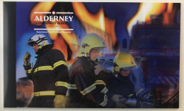 Alderney 2004 Community Services 4 Fire Fighters ~ MNH Prestige Booklet ~ Fire Engine, Airport Security - Alderney