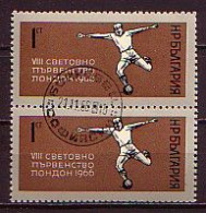 BULGARIA - 1966 - World Foot.Cup London'66 - Mi 1633 Paire Used - 1966 – Angleterre