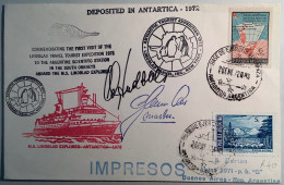 M.S LINDBLAD EXPLORER ANTARCTICA 1972 ANTARTIDA ARGENTINA BASE ESPERANZA SCARCE COVER (antarctic Polar Penguin - Otros & Sin Clasificación