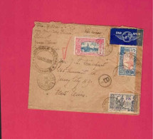 Lettre Par Avion De 1939 Pour Les USA EUAN - YT N° 114, 120 Et 141 - Exposition Internationale De New-York - Cartas & Documentos