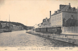 CPA 29 MORLAIX / LE BASSIN ET MANUFACTURE DES TABACS / TRAIN - Morlaix