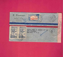 Lettre Par Avion De 1941 Pour Les USA EUAN - YT N° 120 Et 141 En Paire - Exposition Internationale De New-York - Covers & Documents