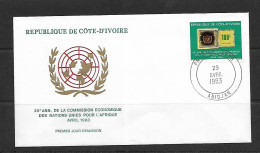 COTE D'IVOIRE 1983 FDC Commission économique Des Nations Unies  YVERT N°659 - Rubens