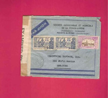 Lettre Par Avion De 1939 Pour Les USA EUAN - YT N° 121 Et 141 - Exposition Internationale De New-York - Brieven En Documenten