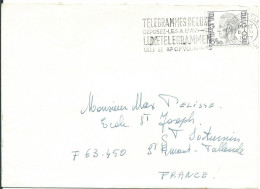 BELGIQUE LETTRE 6F50 BRUXELLES POUR ST AMAND-TALLENDE ( PUY DE DOME ) DE 1977 LETTRE COVER - Covers & Documents