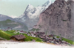 MÜRREN - EIGER UND MÖNCH - CARTOLINA FP NON SPEDITA DEL PRIMO 900 - Mürren