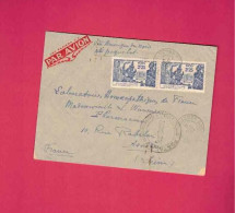 Lettre Par Avion De 1939 Pour La France - YT N° 141 En Paire - Exposition Internationale De New-York - Storia Postale