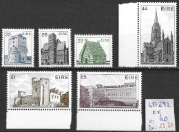 IRLANDE 487 à 92 ** Côte 40 € - Unused Stamps