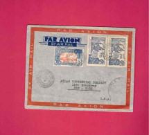 Lettre Par Avion De 1941 Pour Les USA EUAN - YT N° 120 Et 141 X 2 - Exposition Internationale De New-York - Cartas & Documentos