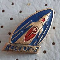 VOSTOK 3 CCCP  Rocket Space Badge Pin - Espacio