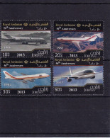 JORDAN 2013 ROYAL JORDANIAN 50th ANNIVERSARY SET MNH (UNISSUED) RARE.(last 2 Set Left) - Jordanie