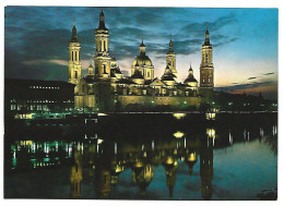 BASILICA DE NTRA. SRA. DEL PILAR Y RIO EBRO, ATARDECER.-  ZARAGOZA.- ( ESPAÑA ) - Zaragoza