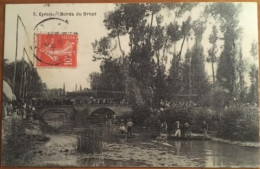 Cpa 24 EYMET Bords Du Dropt, Animée, Barques, Régate? Canoë Kayak, écrite En 1908 - Eymet