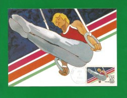 USA 1983 ,  Olympics 83 - Men's Gymnastic - Maximum Card - Los Angeles 8 Apr 1983 - Cartoline Maximum