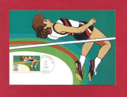 USA 1983 ,  Olympics 83 - Women's High Jump - Maximum Card - South Bend Jul 28 1983 - Maximum Cards