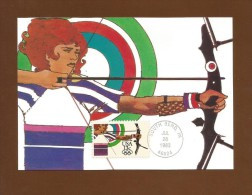 USA 1983 ,  Olympics 83 - Women's Archery - Maximum Card - South Bend Jul 28 1983 - Maximumkaarten