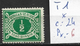 IRLANDE TAXE 1 * Côte 24 € - Timbres-taxe