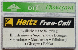 UK BT 20 Units Landis And Gyr - Hertz Free Call - BT Edición Publicitaria