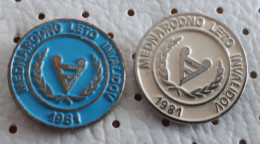 International Day Of Persons With Disabilities Disabled 1981 Deaf Blind Sourd Aveugle Slovenia Ex Yugoslavia Pins - Geneeskunde