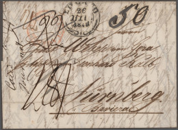 Bayern - Vorphilatelie: 1812/1851, AUSLAGENBRIEFE, Nette Sammlung Von 35 Auslage - Collezioni