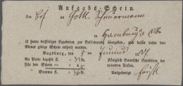 Bayern - Vorphilatelie: 1820/1870 (ca.) über 100 Bayrische Post- Und Aufgabensch - Colecciones