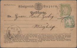 Bayern - Marken Und Briefe: 1870/1876, Postkarten/"Correspondenz-Karten", Spezia - Other & Unclassified