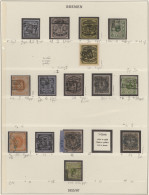 Bremen - Marken Und Briefe: 1855-1867, Sammlung Gestempelt, Bis Auf Nr. 13 Kpl, - Bremen