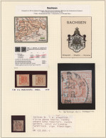 Sachsen - Marken Und Briefe: 1850-1867, Sammlung Meist Gestempelt Auf Albumblätt - Sachsen