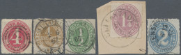 Schleswig-Holstein - Marken Und Briefe: 1864/1866, Gestempeltes Lot Von Fünf Mar - Otros & Sin Clasificación