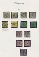 Württemberg - Marken Und Briefe: 1851/1852, Sauber Gestempelte Sammlungspartie D - Sonstige & Ohne Zuordnung