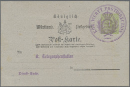 Württemberg - Ganzsachen: 1866/1920 (ca.), Partie Von über 300 Gebrauchten/ungeb - Other & Unclassified