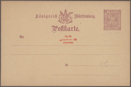 Württemberg - Ganzsachen: 1881/1920, Umfassende Spezialisierte Sammlung Von Ca. - Otros & Sin Clasificación