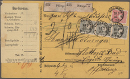 Deutsches Reich - Pfennige: 1875/1880, Partie Von Acht Paketkarten, Dabei Zwei S - Verzamelingen